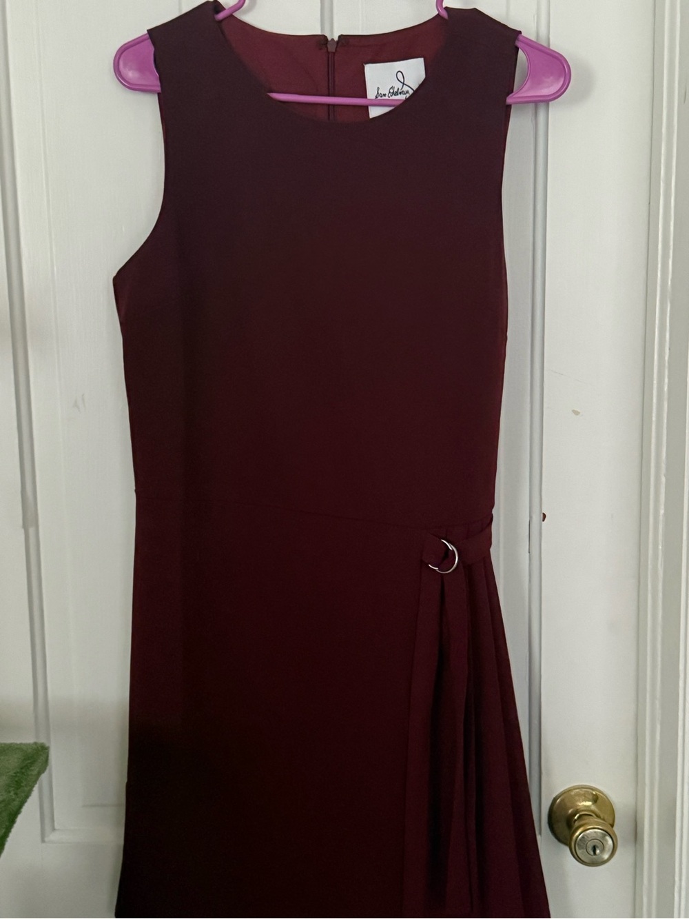 New Sam Edelman sleeveless Burgundy Shift Dress